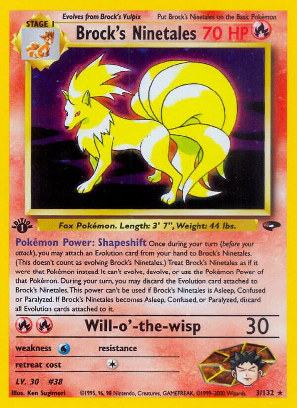 Brock's Ninetales - 003/132 - Holo Rare