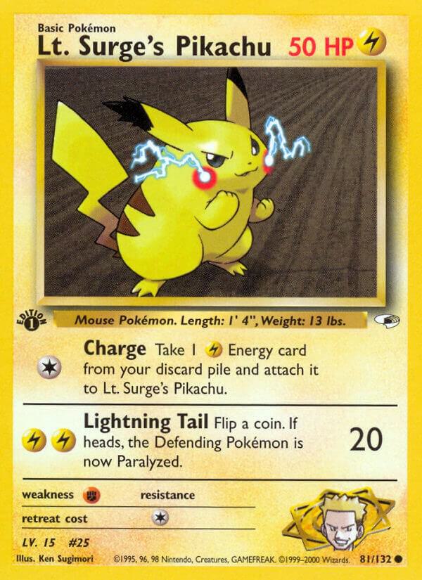 Lt. Surge's Pikachu - 081/132 - Common