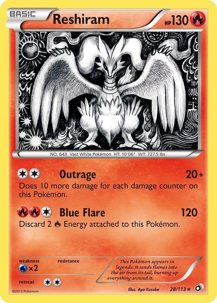Reshiram - 28/113 - Holo Rare