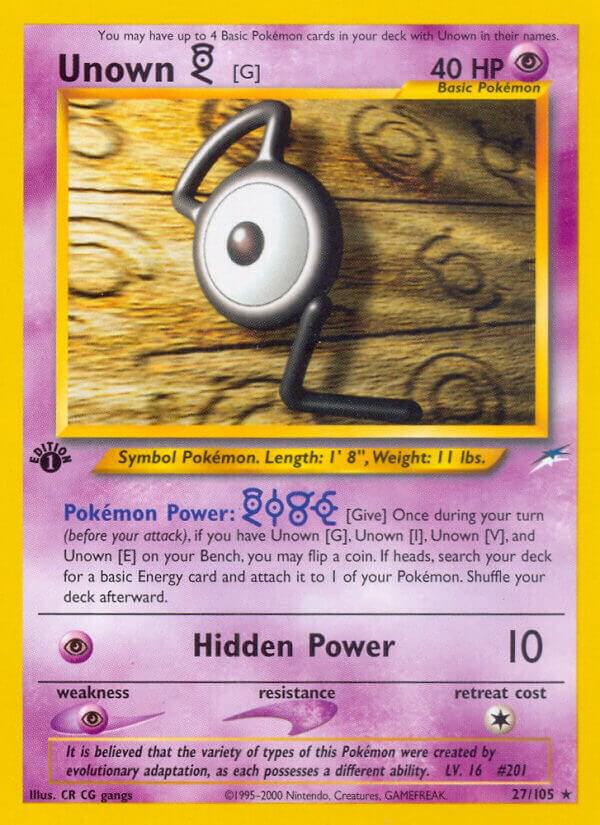 Unown [G] - 027/105 - Rare