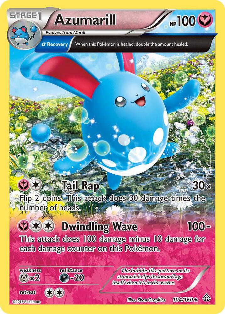 Azumarill (Alpha) - 104/160 - Holo Rare