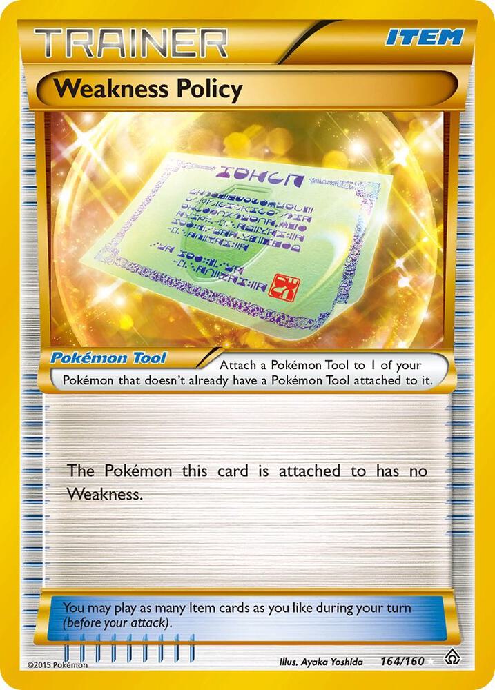 Weakness Policy (164 Secret Rare) - 164/160 - Secret Rare