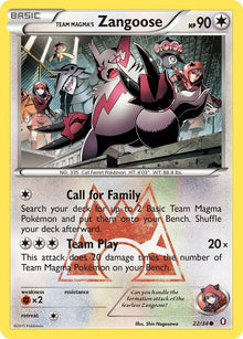Team Magma's Zangoose - 22/34 - Common