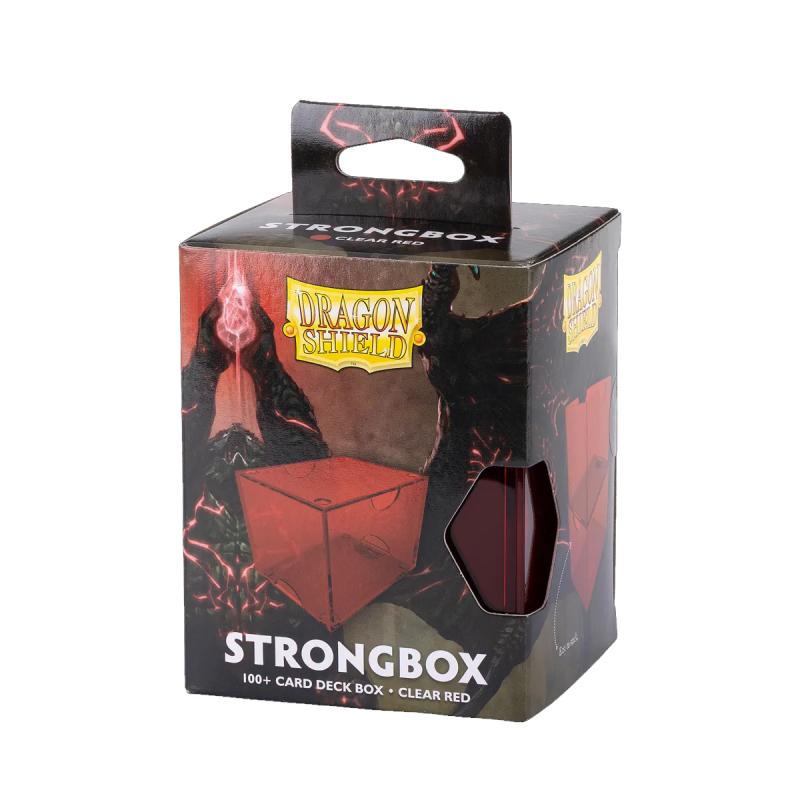 DECK BOX DRAGON SHIELD STRONGBOX CLEAR RED
