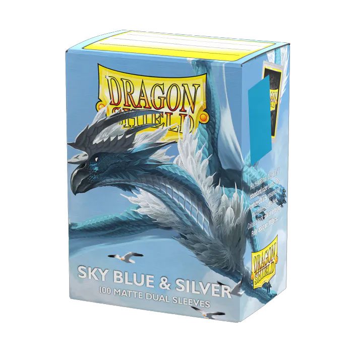DRAGON SHIELD MATTE DUAL SKY BLUE & SILVER 100ct
